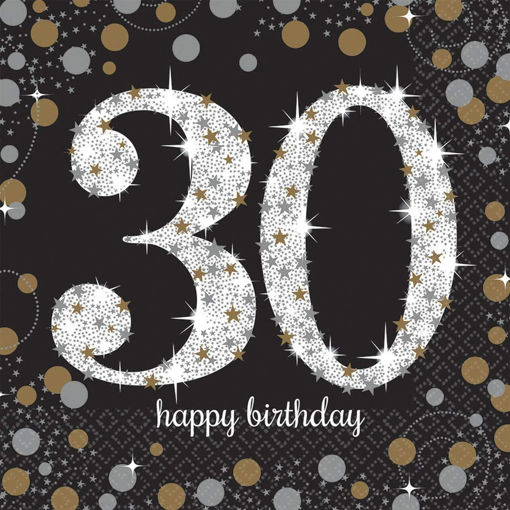 Picture of 30TH GOLD CELEBRATION NAPKINS